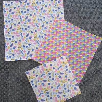 lot 3 beewrap alimentaire thème fruits